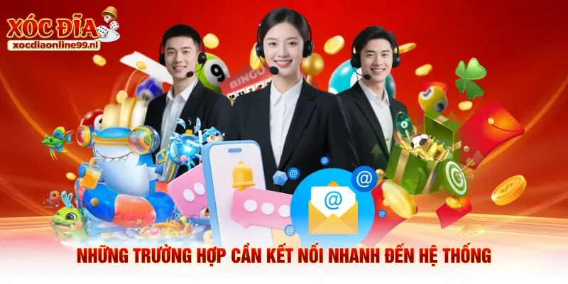 Những trường hợp cần kết nối nhanh đến hệ thống
